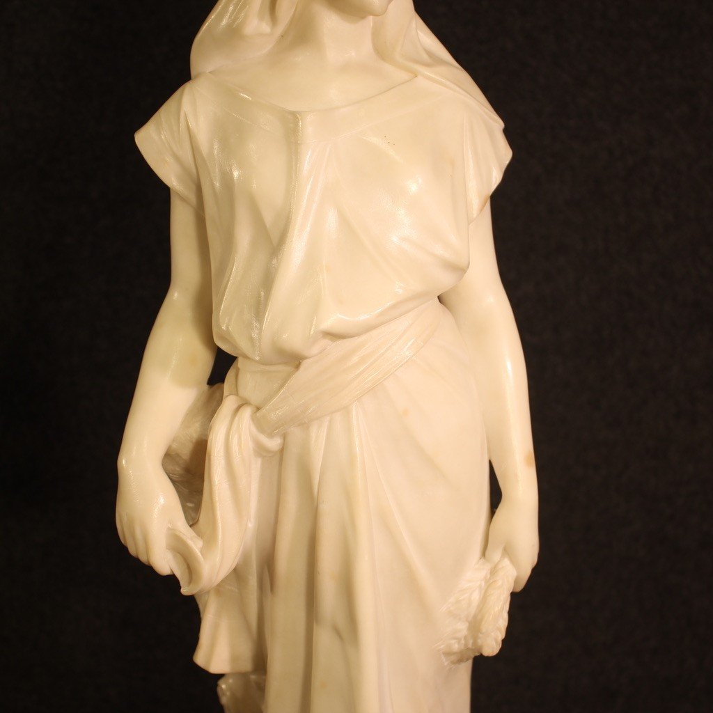 Elegante scultura in alabastro Art Nouveau firmata L. Grégoire-photo-8