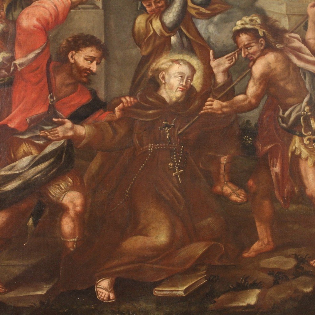 Dipinto Italiano del XVIII secolo, il martirio di San Fedele di Sigmaringen-photo-1
