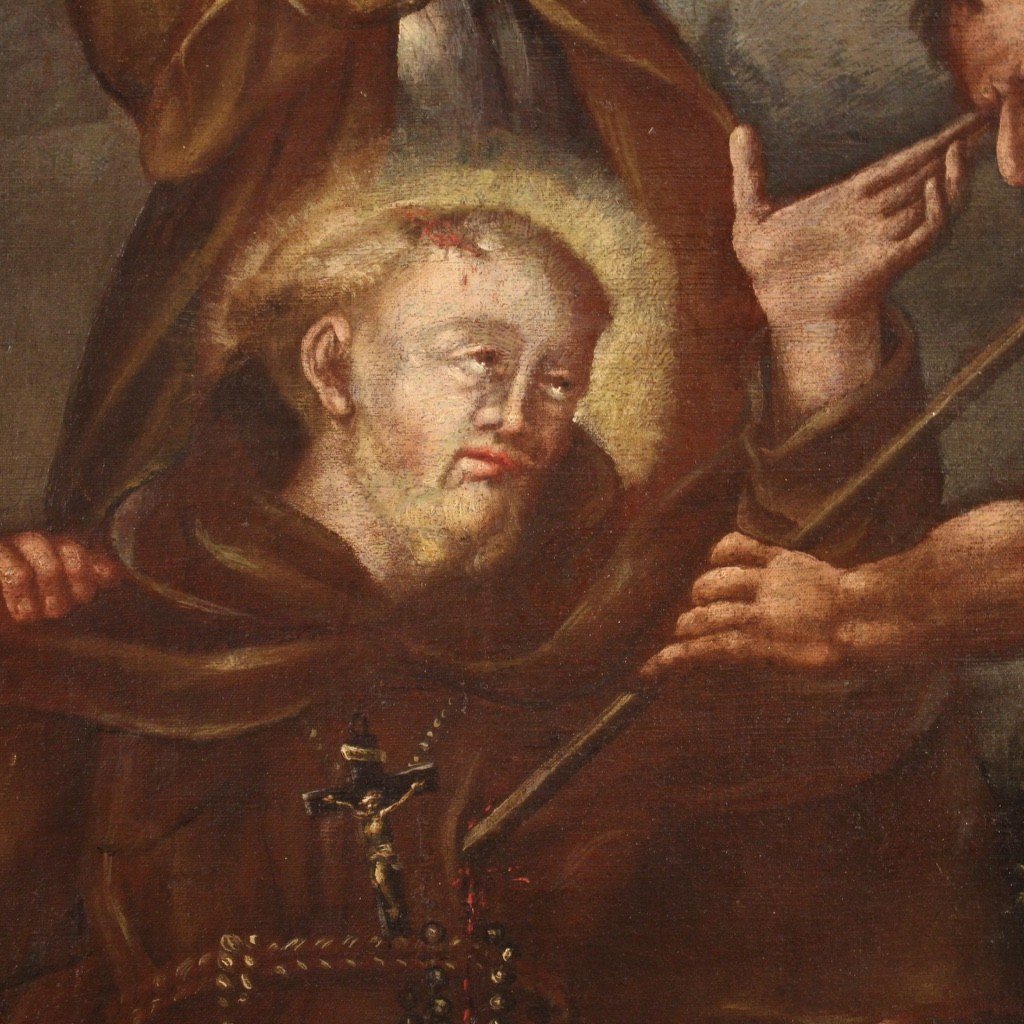 Dipinto Italiano del XVIII secolo, il martirio di San Fedele di Sigmaringen-photo-6