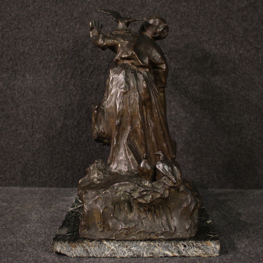 Grande scultura in bronzo della prima metà del XX secolo-photo-5