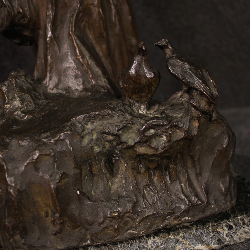 Grande scultura in bronzo della prima metà del XX secolo-photo-6