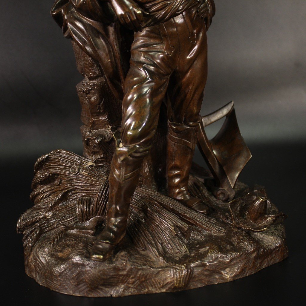 Raffinata scultura in bronzo della seconda metà del XIX secolo-photo-4