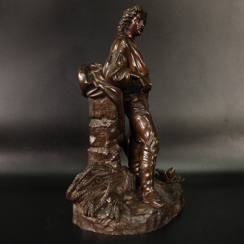 Raffinata scultura in bronzo della seconda metà del XIX secolo-photo-1