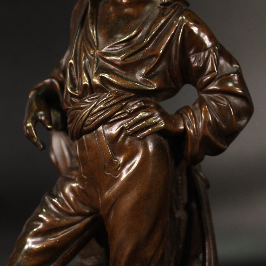 Raffinata scultura in bronzo della seconda metà del XIX secolo-photo-3