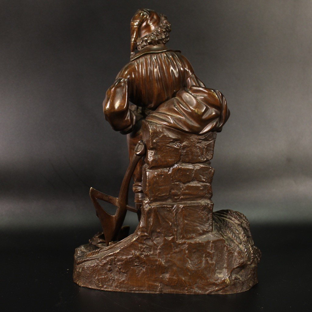 Raffinata scultura in bronzo della seconda metà del XIX secolo-photo-5