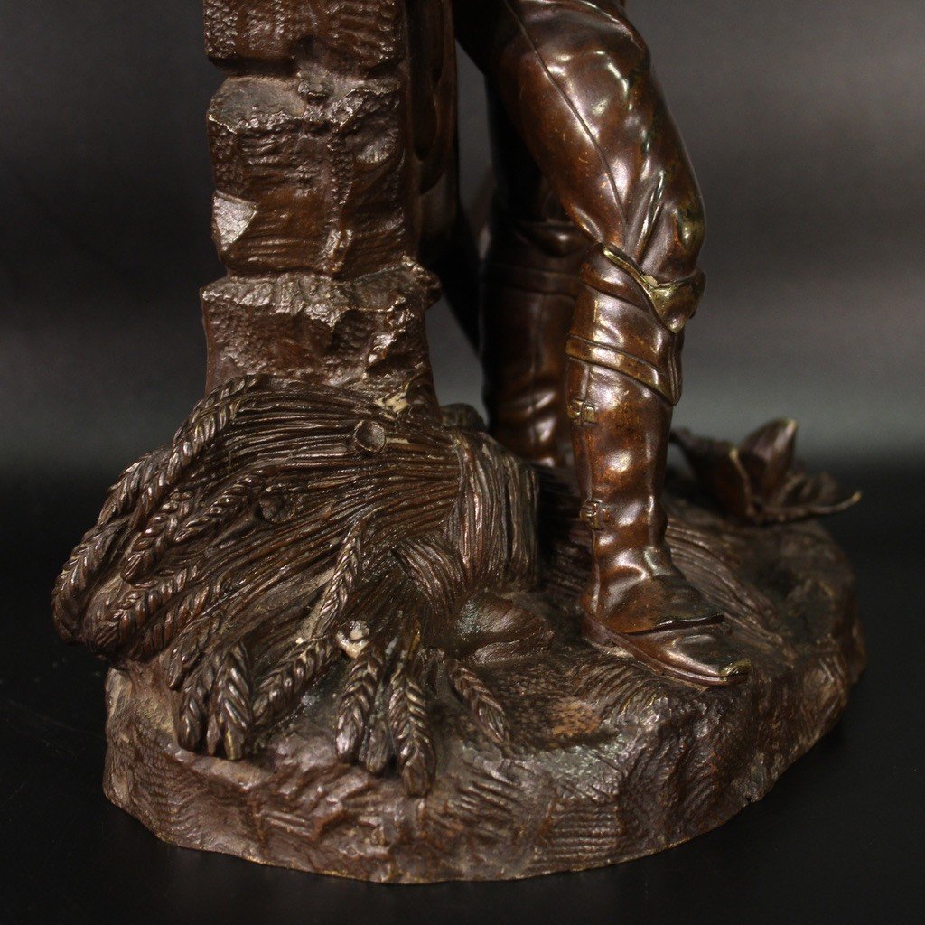 Raffinata scultura in bronzo della seconda metà del XIX secolo-photo-6