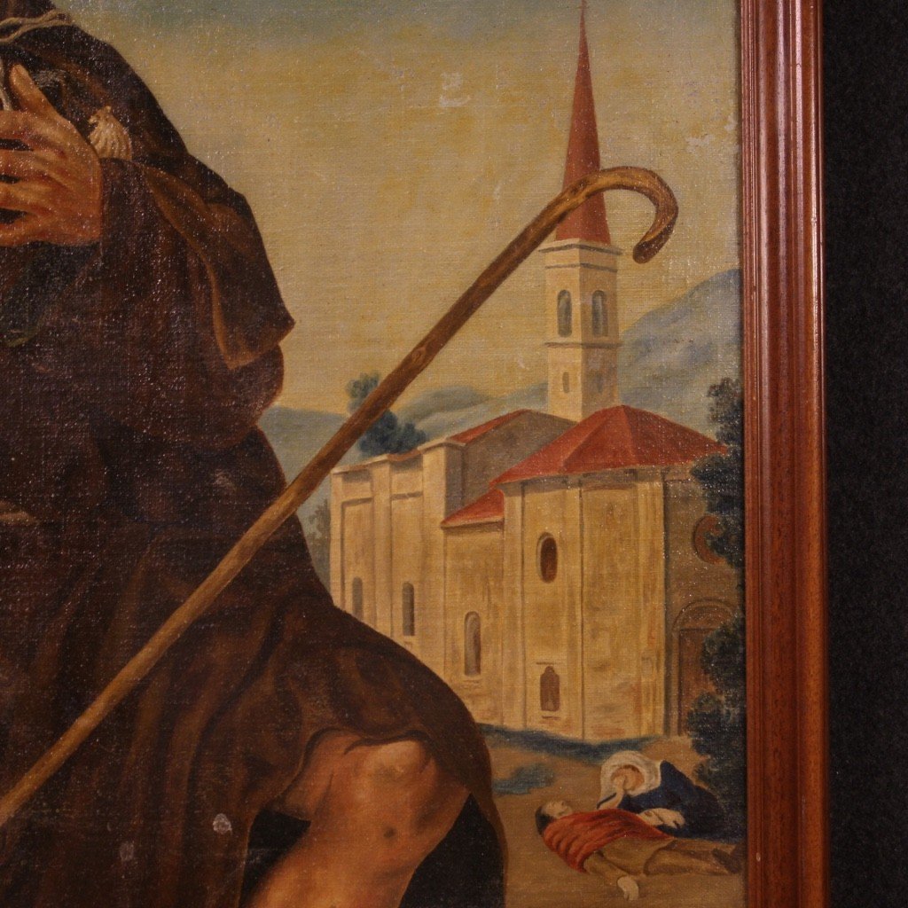 Grande dipinto religioso italiano del XX secolo, San Rocco-photo-4