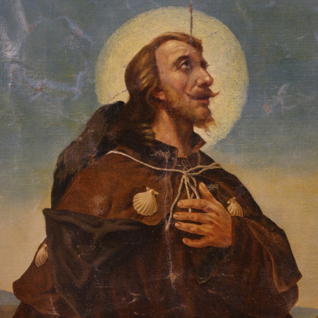 Grande dipinto religioso italiano del XX secolo, San Rocco-photo-5