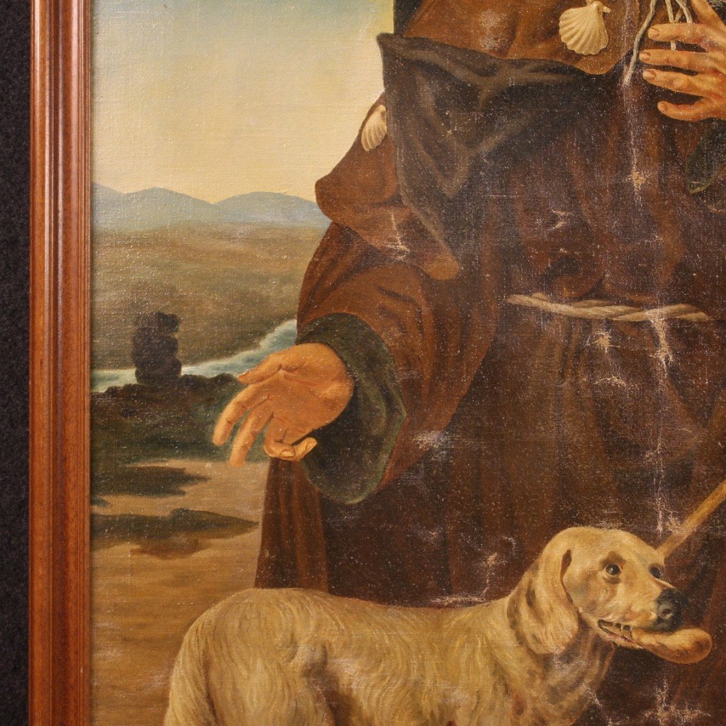 Grande dipinto religioso italiano del XX secolo, San Rocco-photo-7
