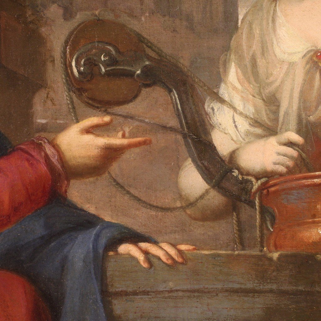 Scuola italiana del XVII secolo, Gesù e la Samaritana al pozzo-photo-2