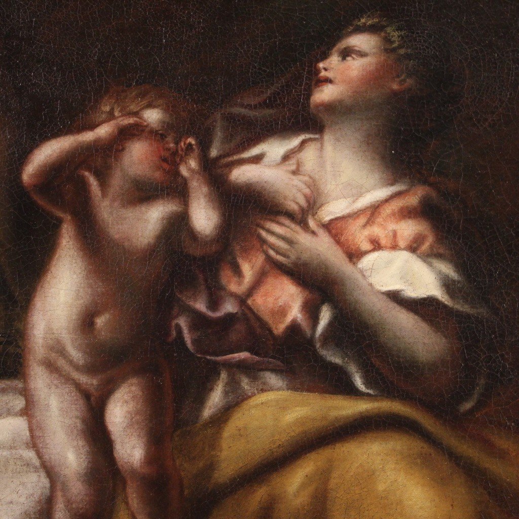 Grande dipinto del XVII secolo, Abramo scaccia Agar e Ismaele-photo-4