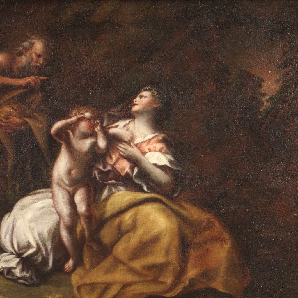 Grande dipinto del XVII secolo, Abramo scaccia Agar e Ismaele-photo-7