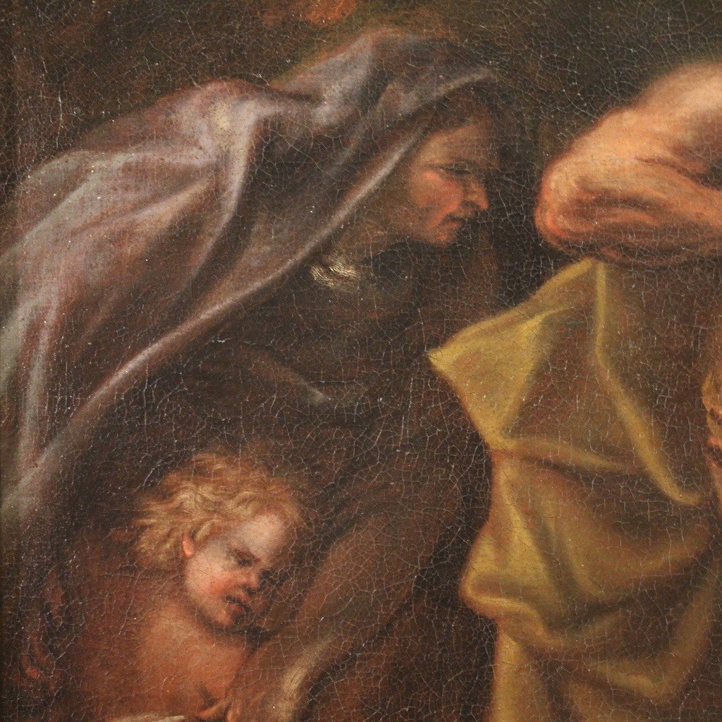 Grande dipinto del XVII secolo, Abramo scaccia Agar e Ismaele-photo-8