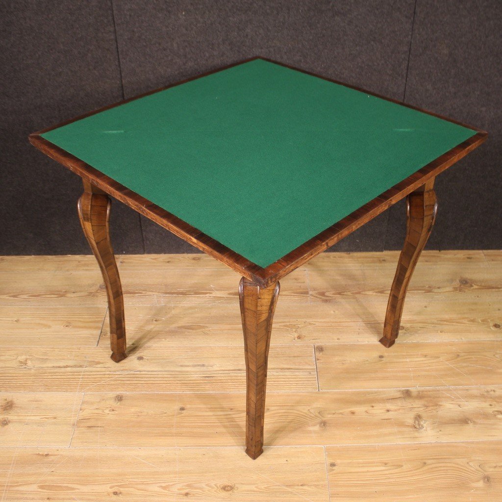 Grande angoliera tavolo da  gioco veneto anni 50'-photo-4