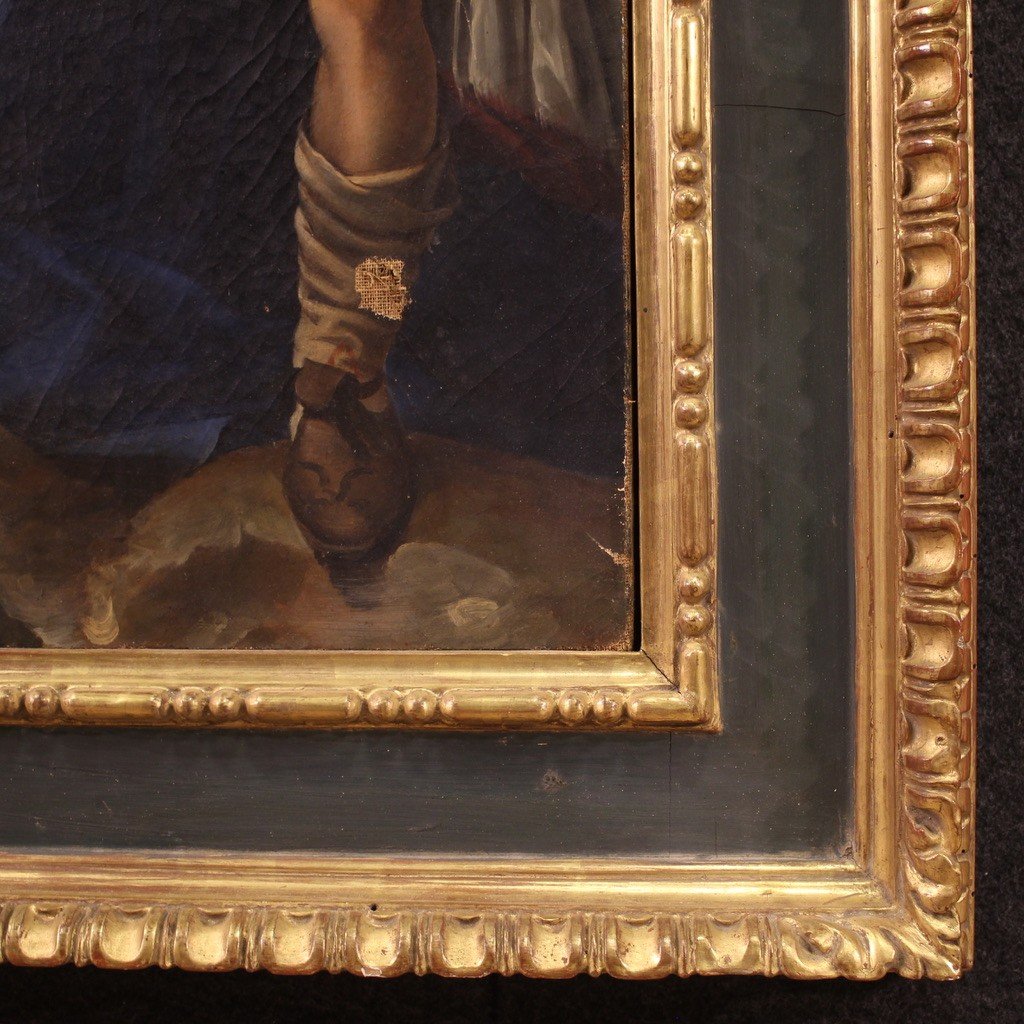 Grande dipinto religioso del XIX secolo, il martirio di Sant'Andrea-photo-5