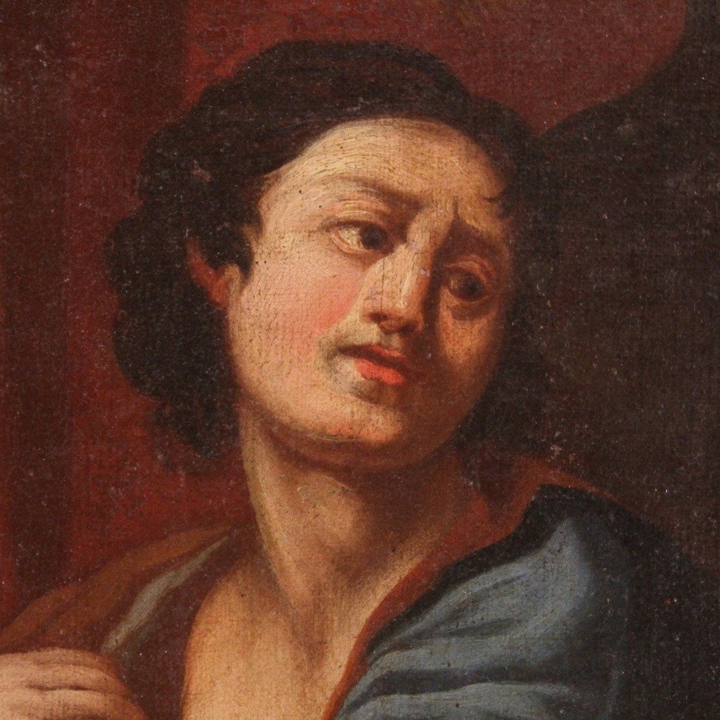 Dipinto italiano del XVIII secolo, Giuseppe e la moglie di Putifarre-photo-7