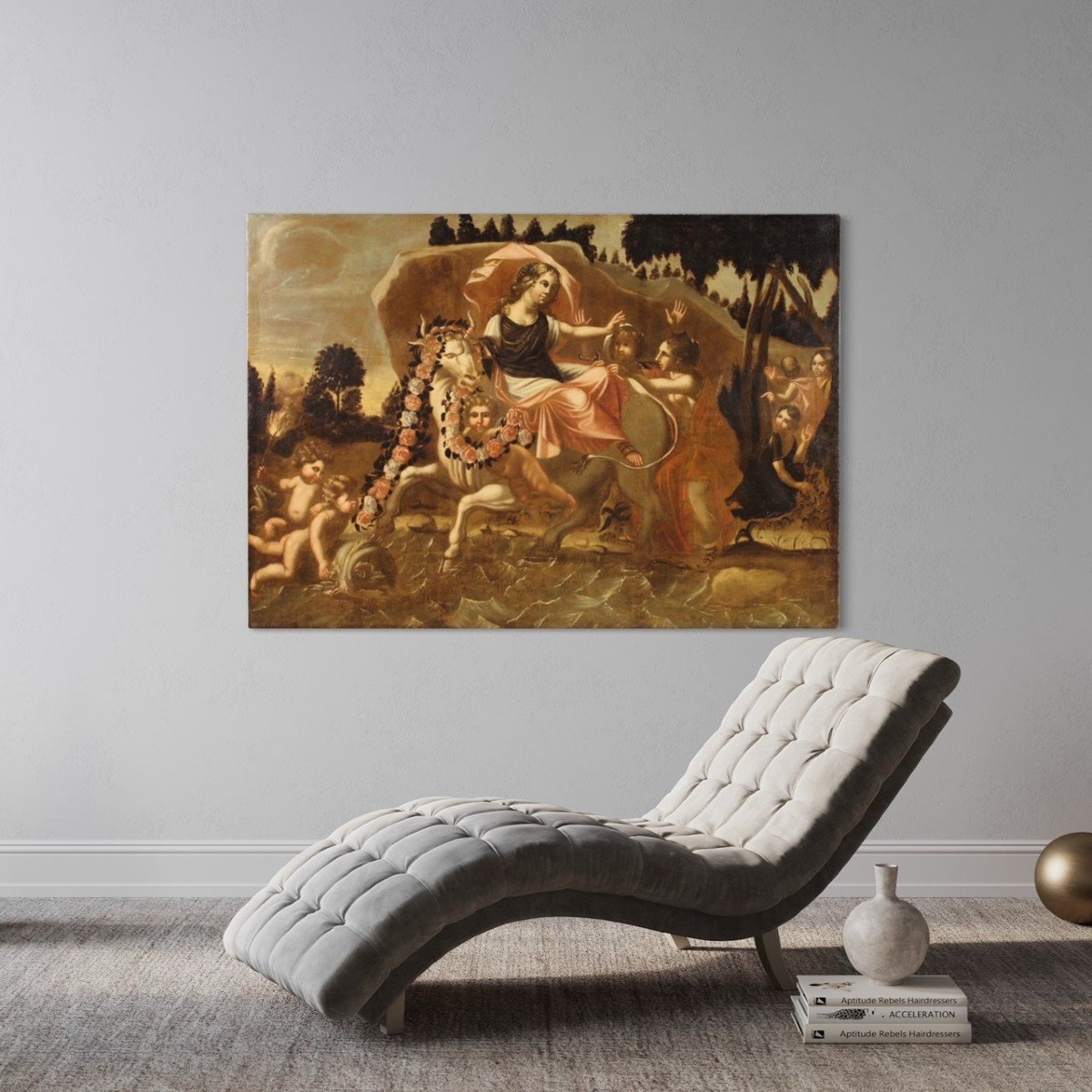 Dipinto italiano mitologico del XVII secolo, Ratto di Europa-photo-1