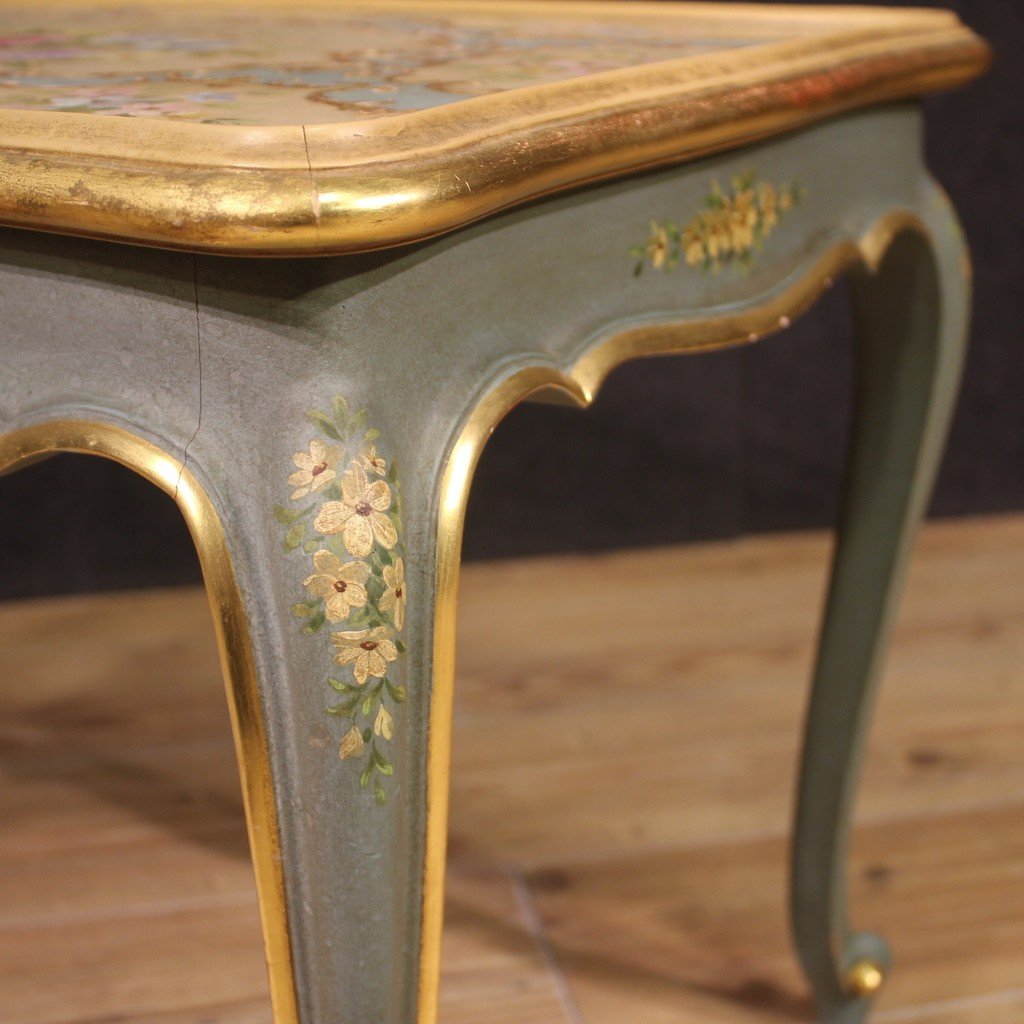 Splendido tavolino veneziano laccato-photo-8