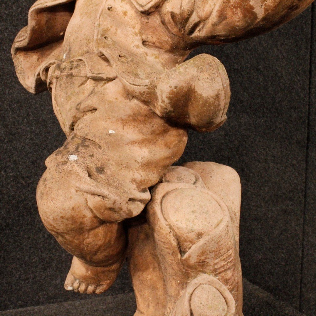Grande scultura francese di bambino danzante del XX secolo-photo-6