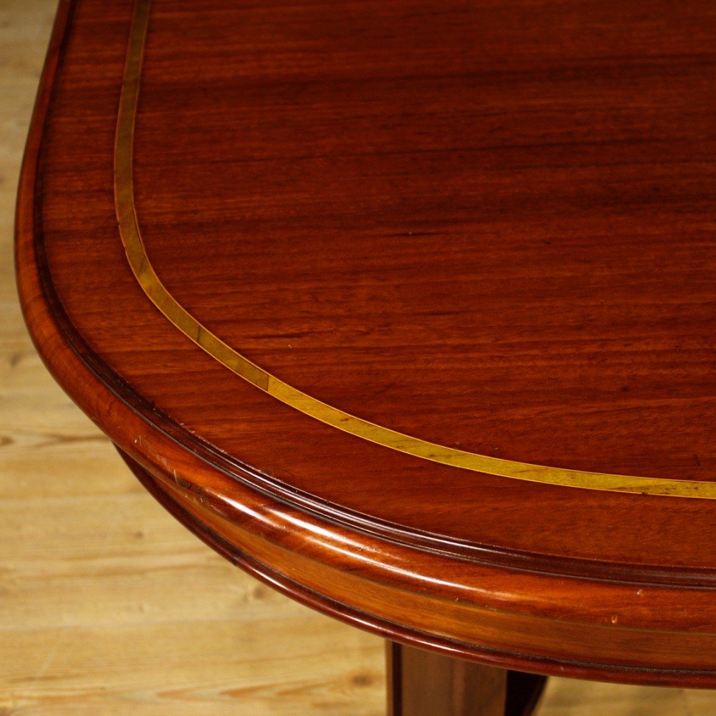 Grande tavolo allungabile in mogano-photo-3