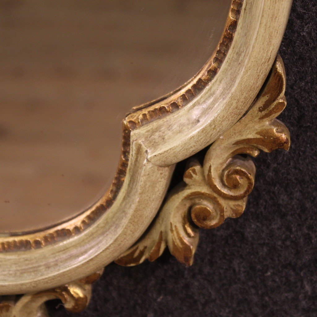 Piccola specchiera laccata in stile veneziano anni 80'-photo-5