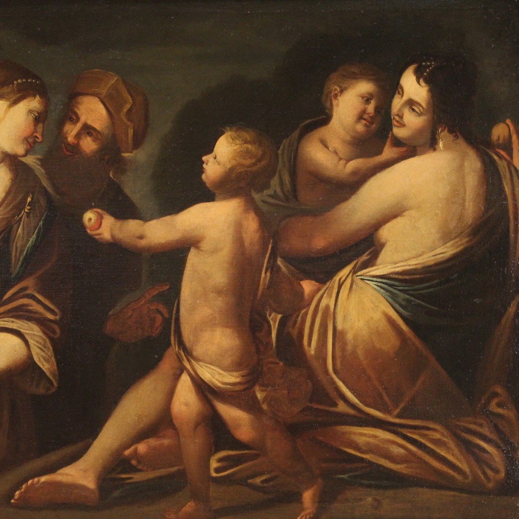 Grande dipinto mitologico della seconda metà del XVII secolo-photo-1