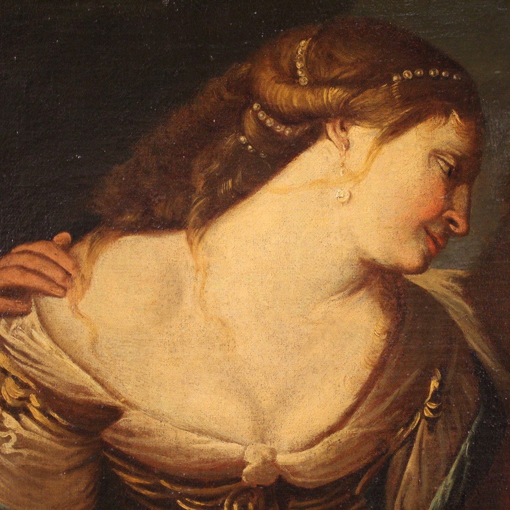 Grande dipinto mitologico della seconda metà del XVII secolo-photo-8