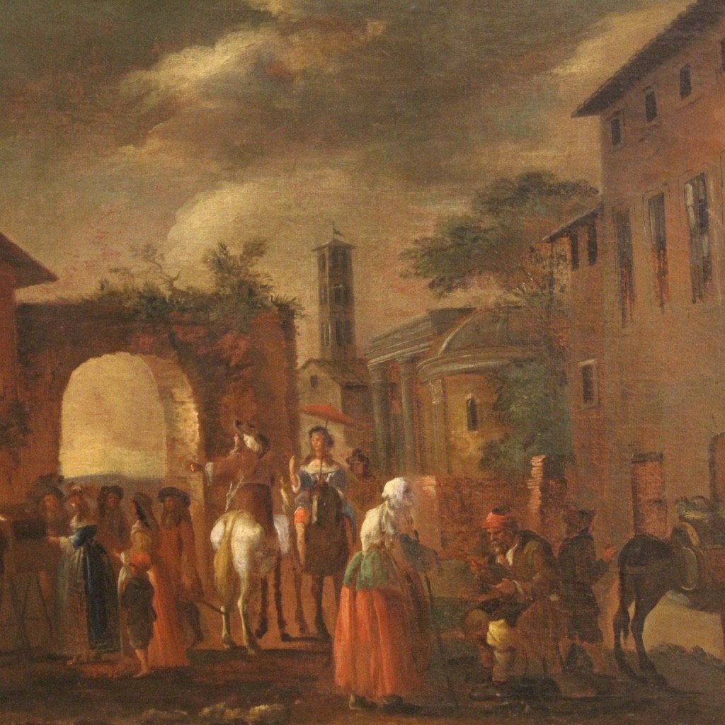 Grande dipinto italiano del XVIII secolo-photo-1