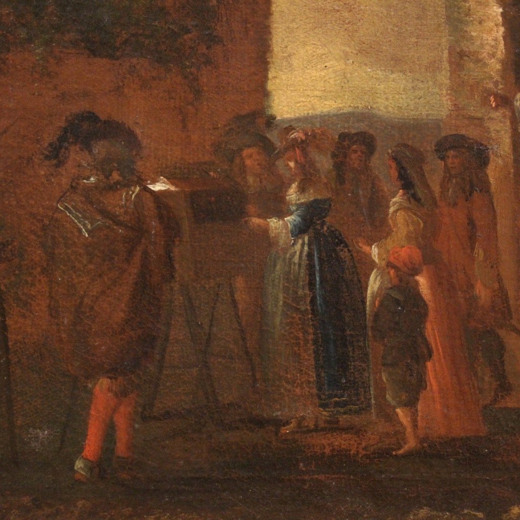 Grande dipinto italiano del XVIII secolo-photo-3