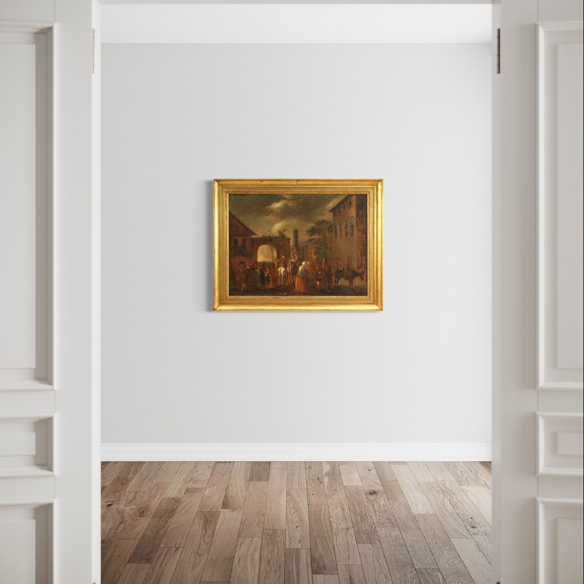 Grande dipinto italiano del XVIII secolo-photo-6