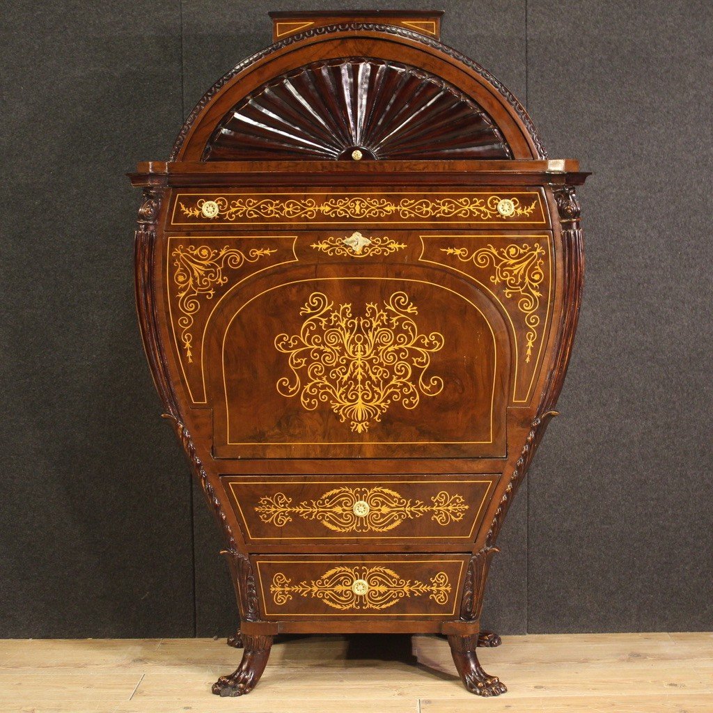 Grande secrétaire austriaco in stile Biedermeier-photo-3