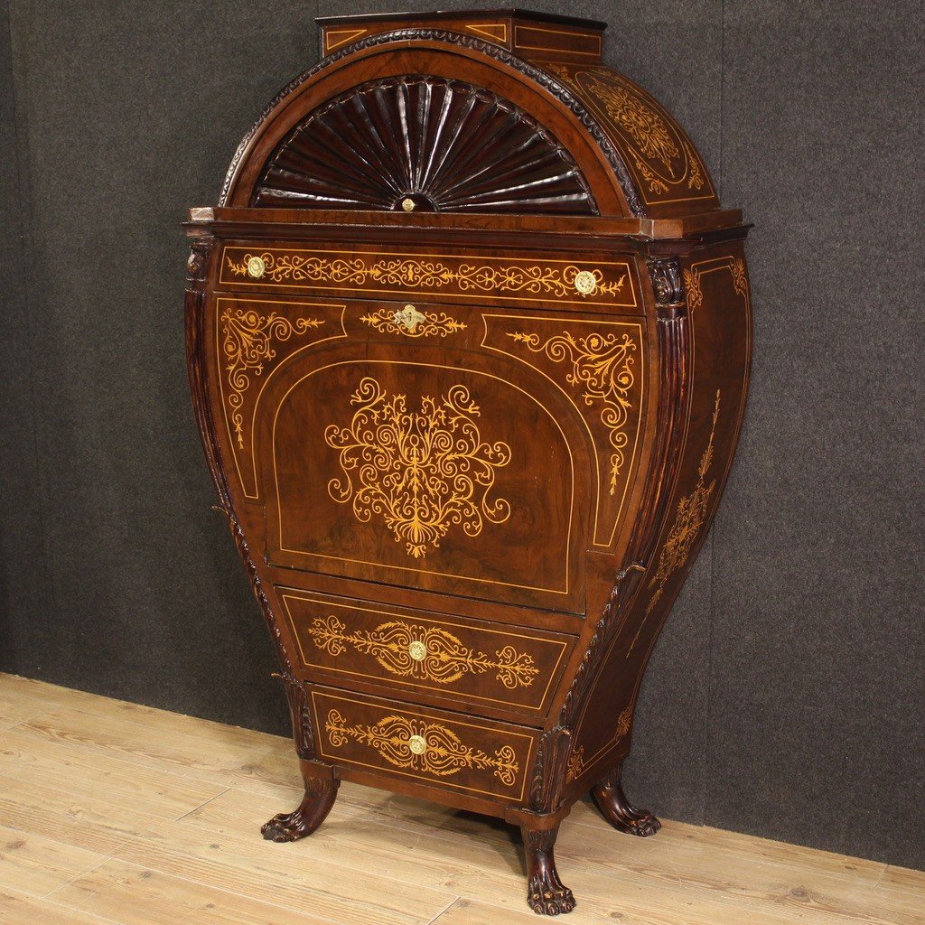 Grande secrétaire austriaco in stile Biedermeier