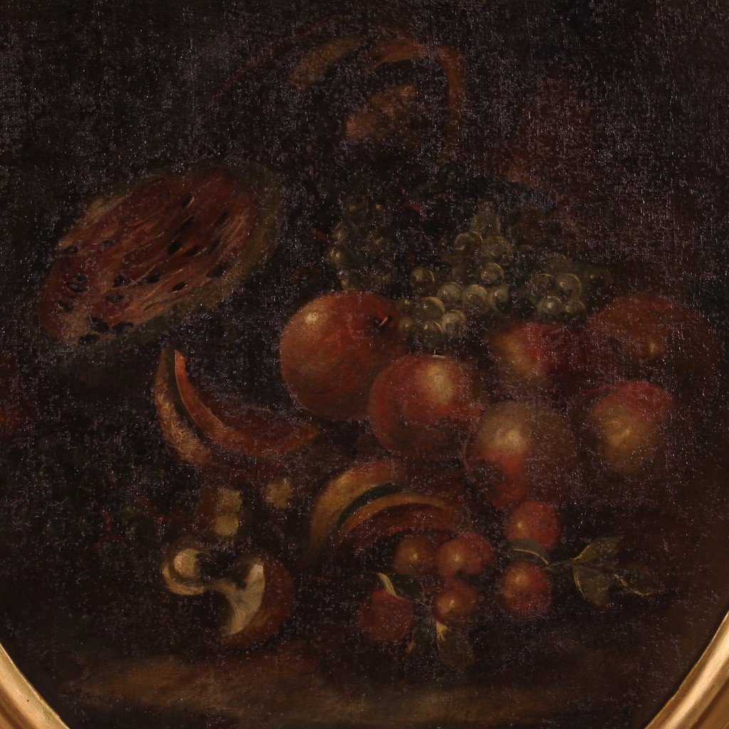 Dipinto natura morta olio su tela del XVIII secolo-photo-2