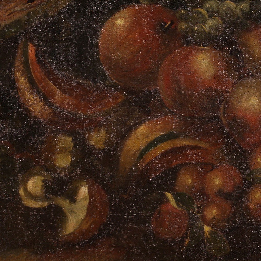 Dipinto natura morta olio su tela del XVIII secolo-photo-1