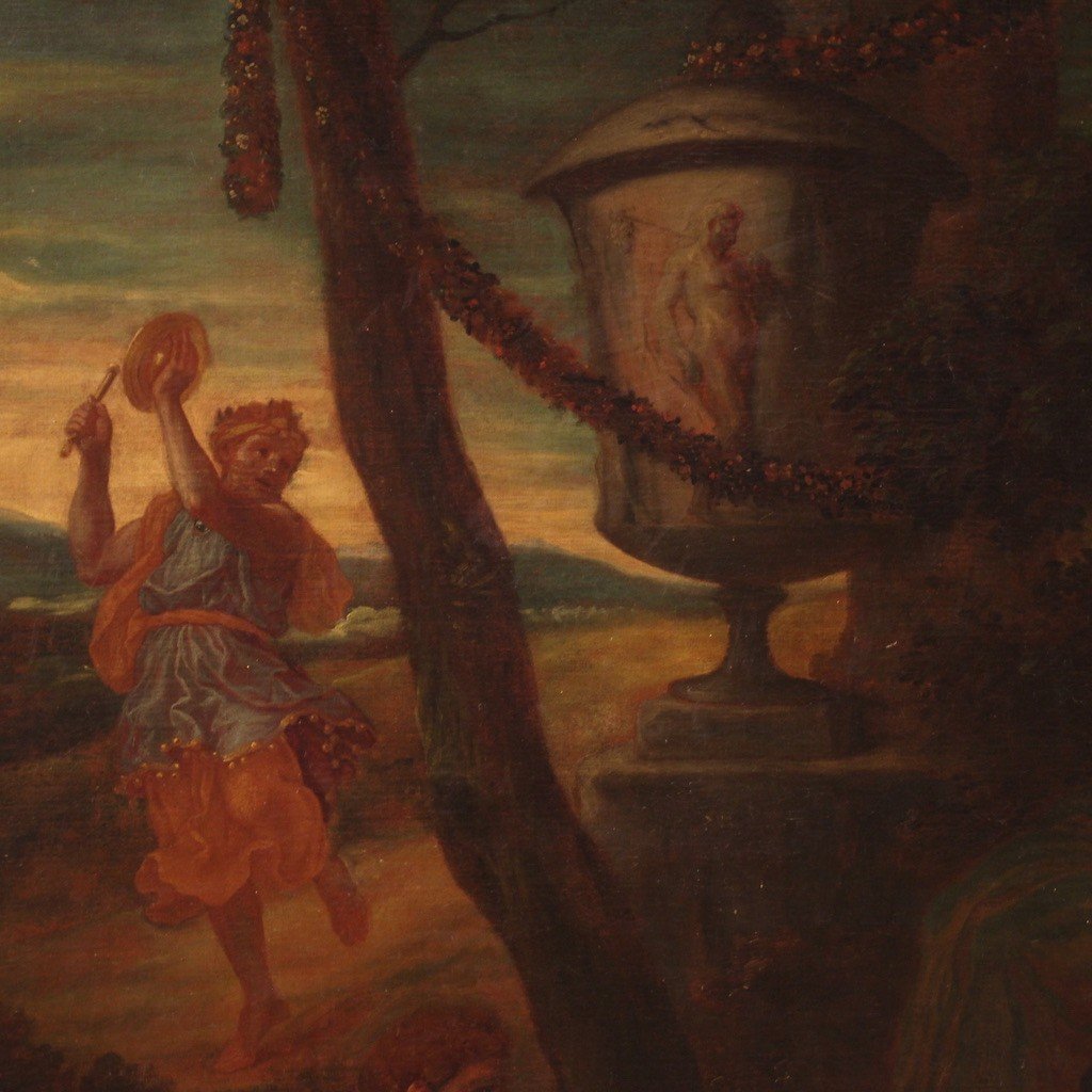Grande quadro mitologico del XVII secolo, Zeus infante e la capra Amaltea -photo-7