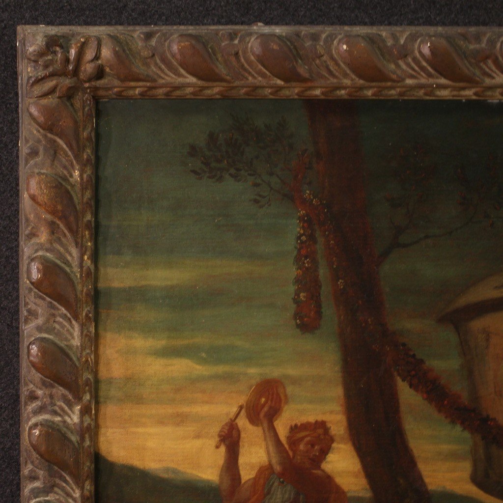 Grande quadro mitologico del XVII secolo, Zeus infante e la capra Amaltea -photo-8