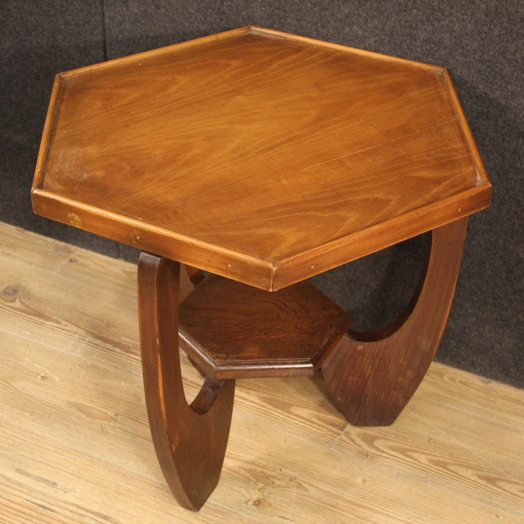 Tavolino francese in legno del XX secolo-photo-1