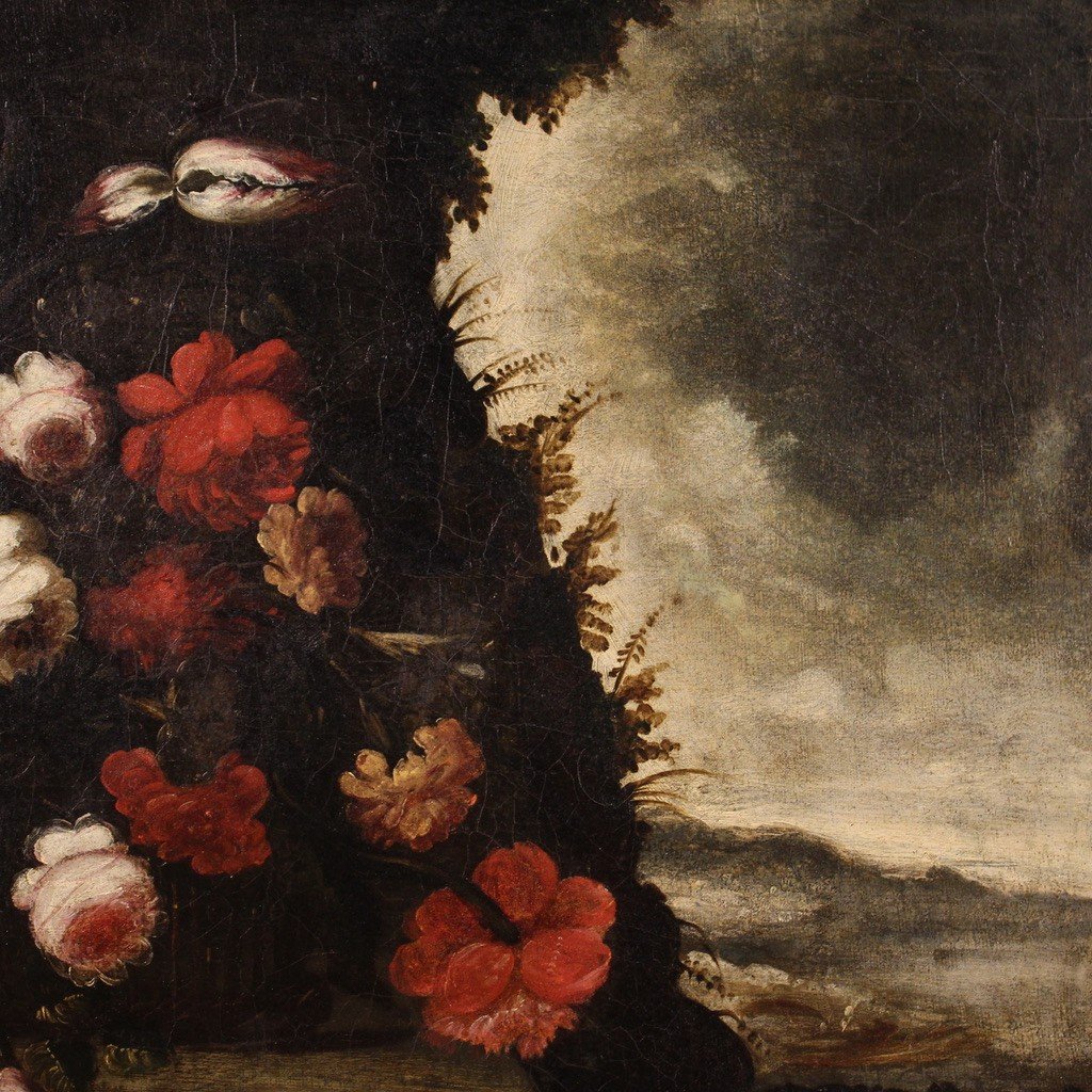 Antico dipinto natura morta del XVIII secolo-photo-7