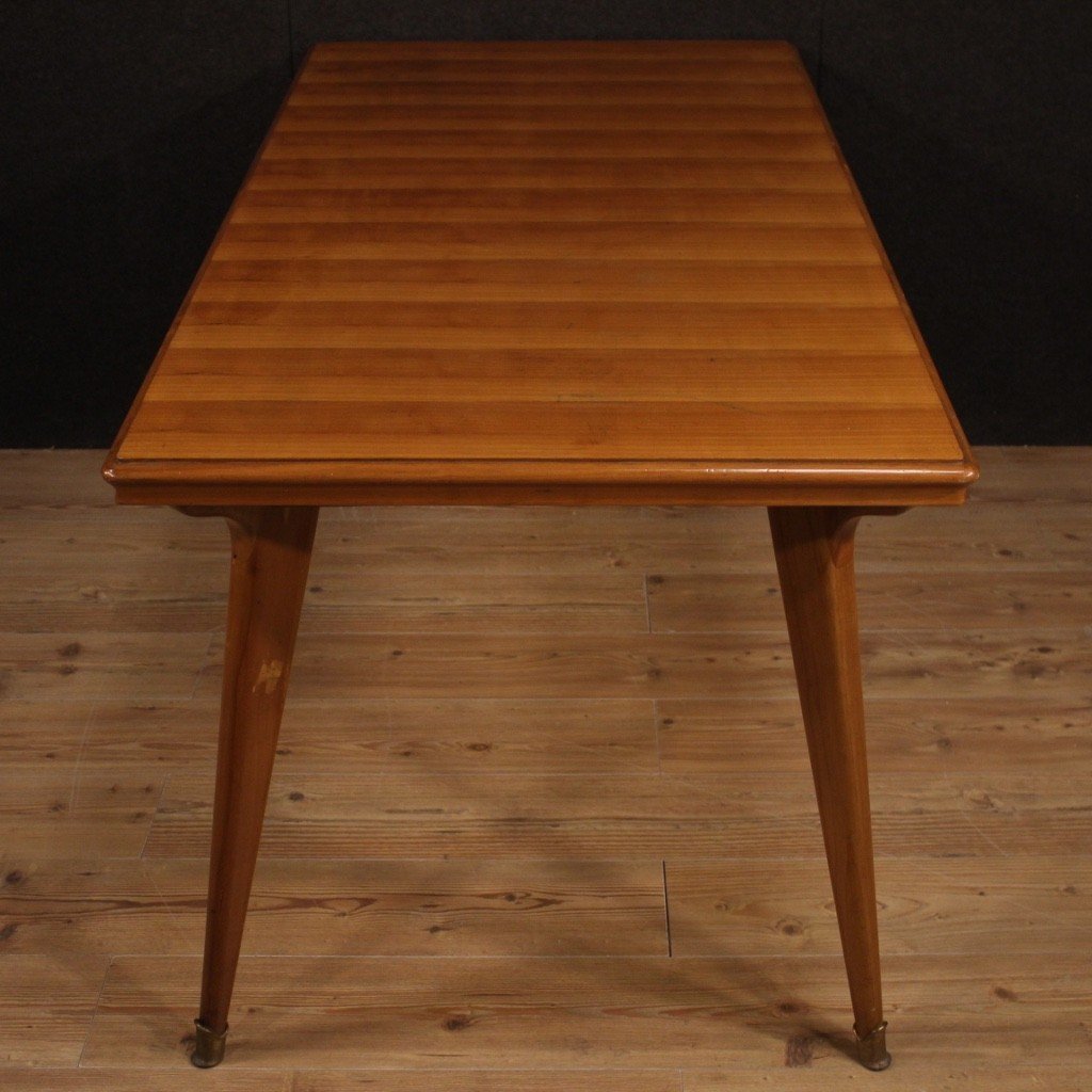 Tavolo italiano di design in legno del XX secolo-photo-2