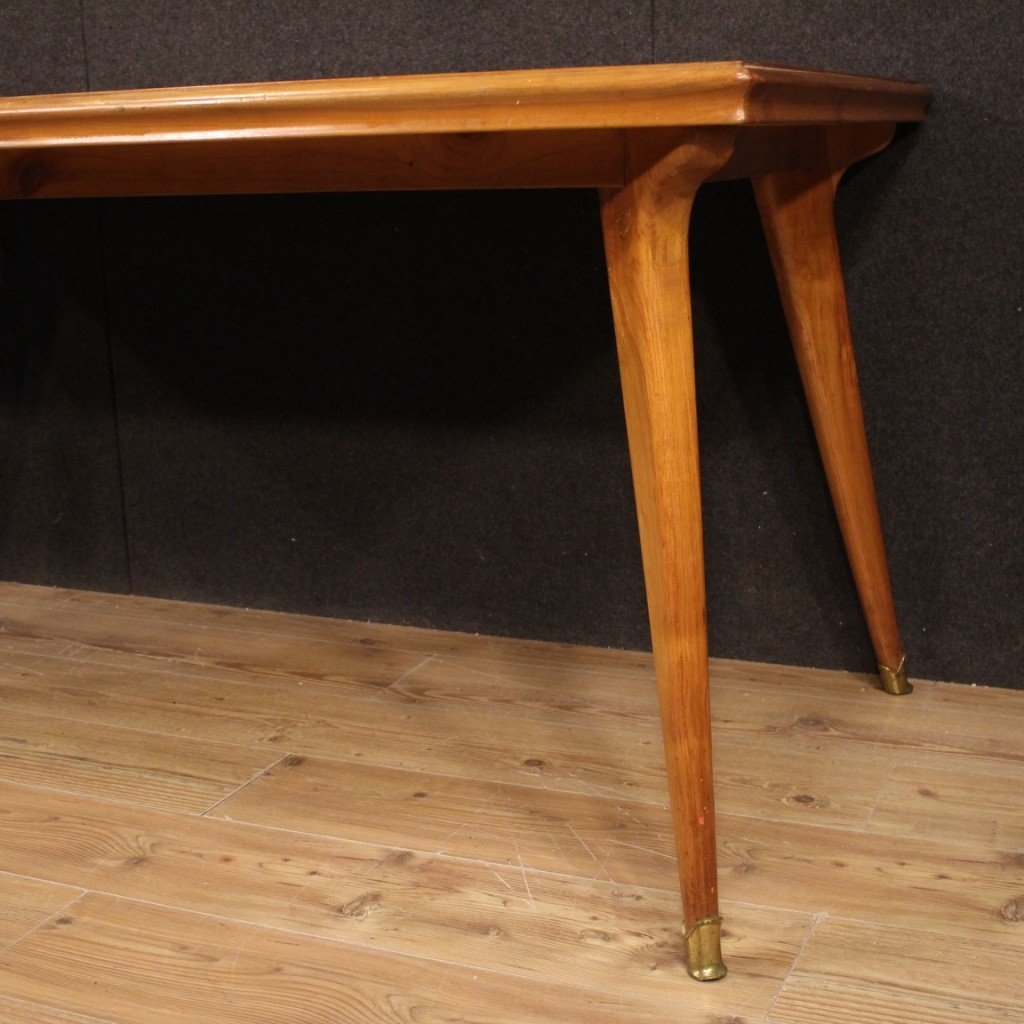 Tavolo italiano di design in legno del XX secolo-photo-2