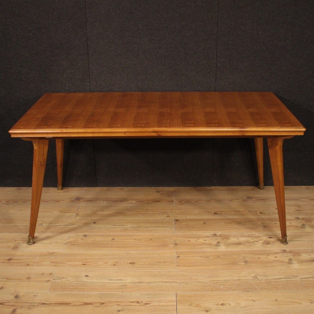 Tavolo italiano di design in legno del XX secolo-photo-4
