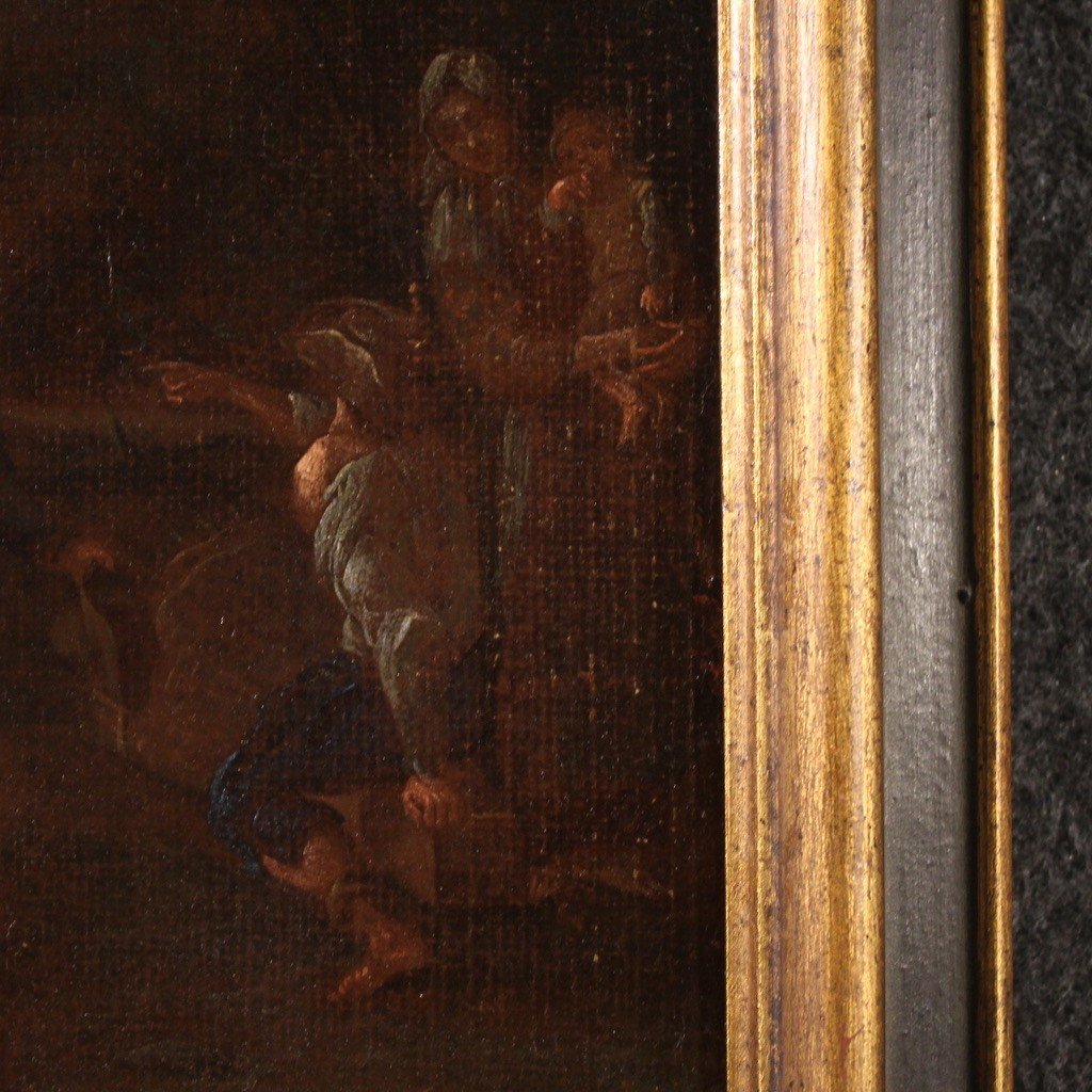 Pittura antica Scuola dei bamboccianti del XVII secolo-photo-4