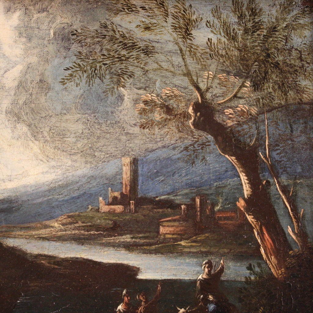 Dipinto marina italiana del XVIII secolo-photo-1