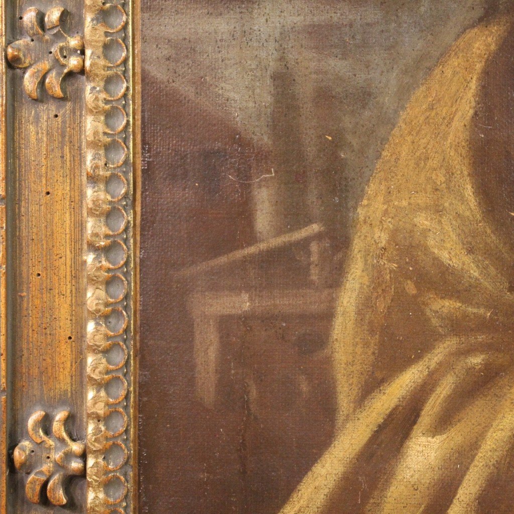 Antico Dipinto religioso Maddalena del XVII secolo-photo-7
