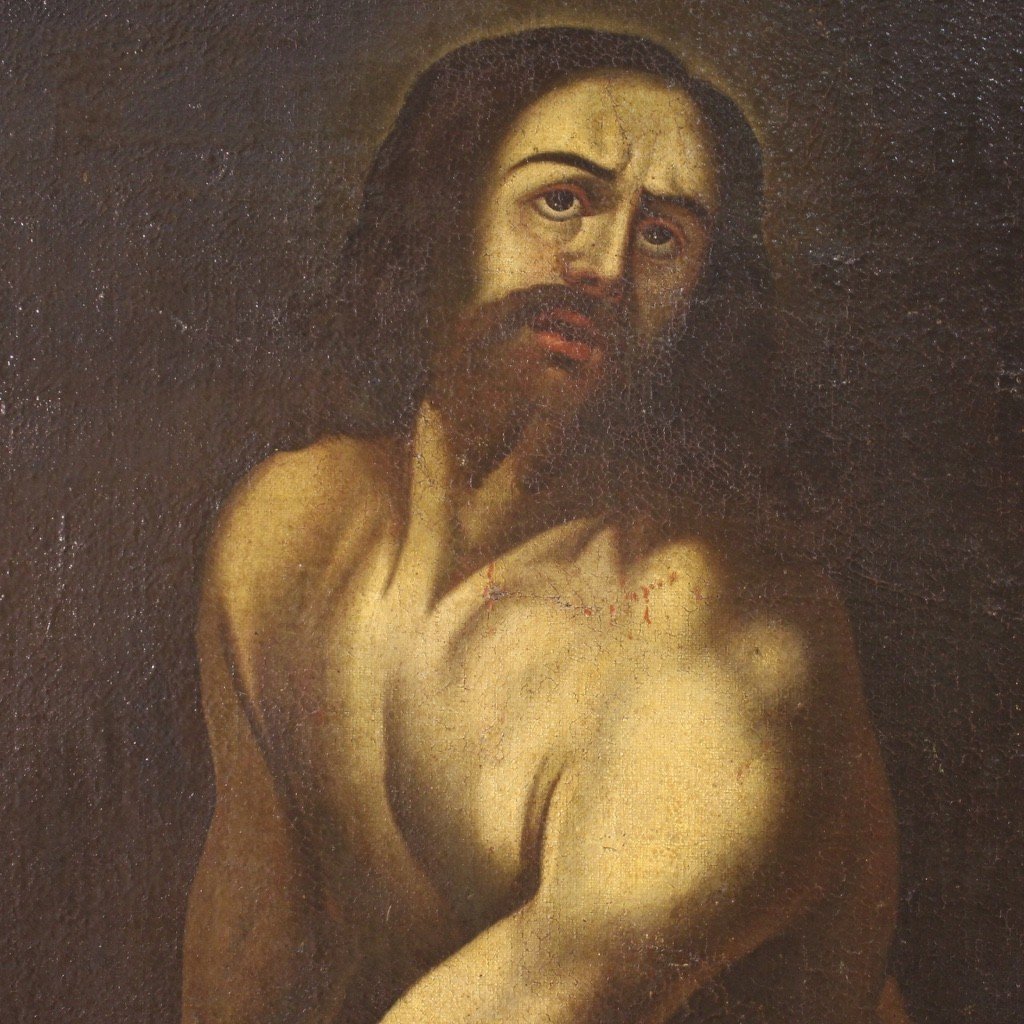 Dipinto religioso italiano Flagellazione di Gesù del XVII secolo-photo-3