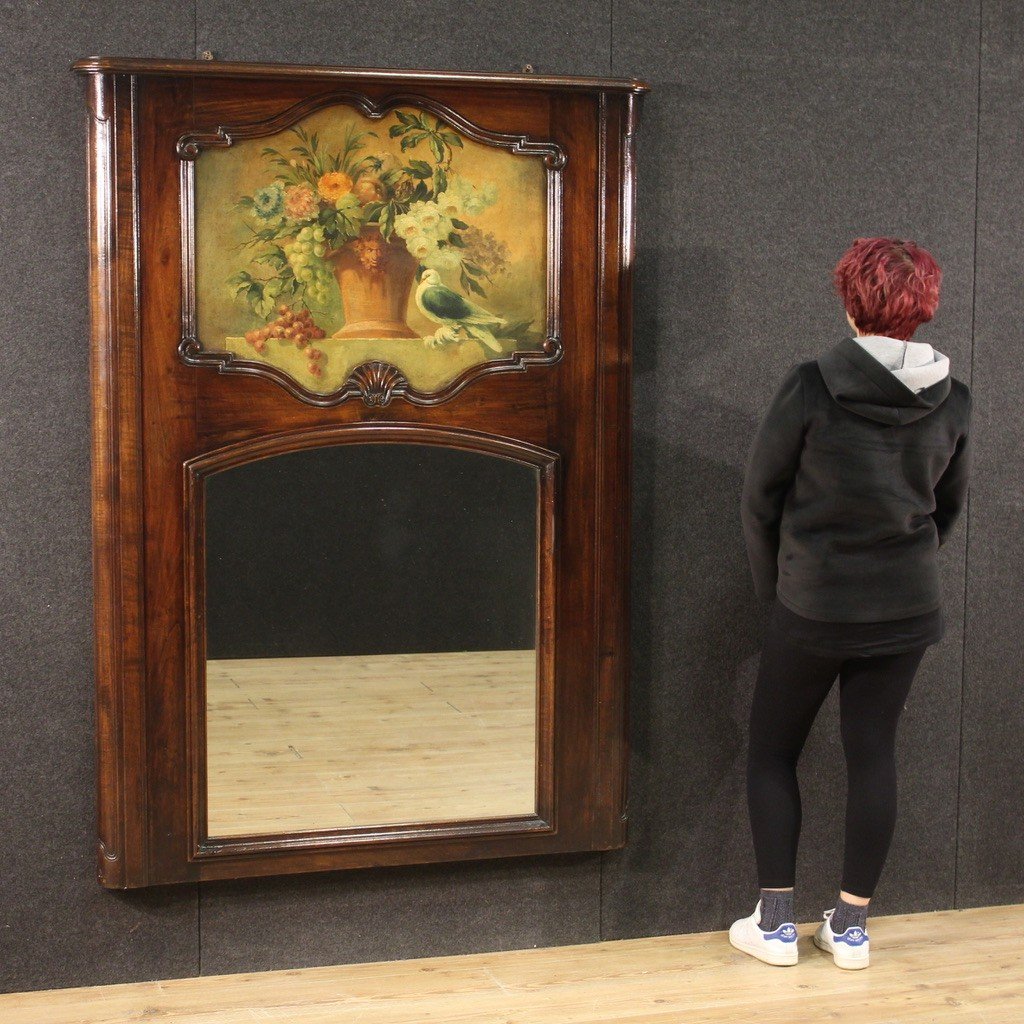 Caminiera italiana in legno del XX secolo-photo-2