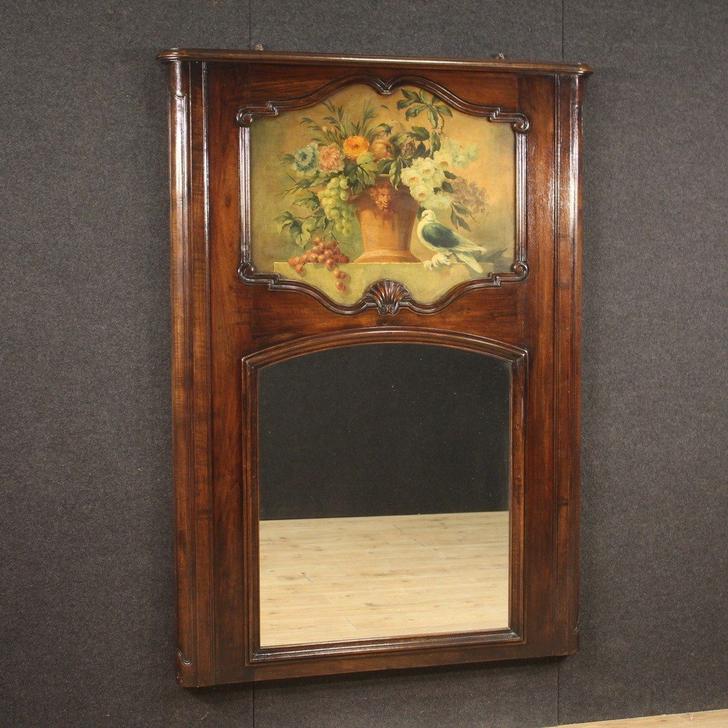 Caminiera italiana in legno del XX secolo-photo-2