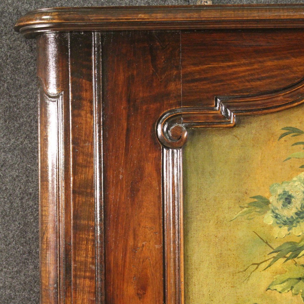 Caminiera italiana in legno del XX secolo-photo-7