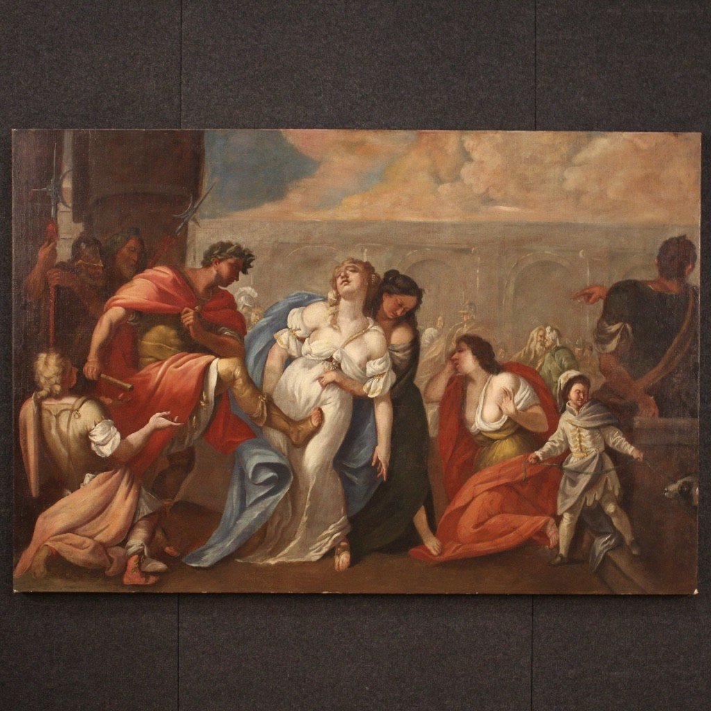 Antico dipinto La morte di Poppea del XVIII secolo-photo-4