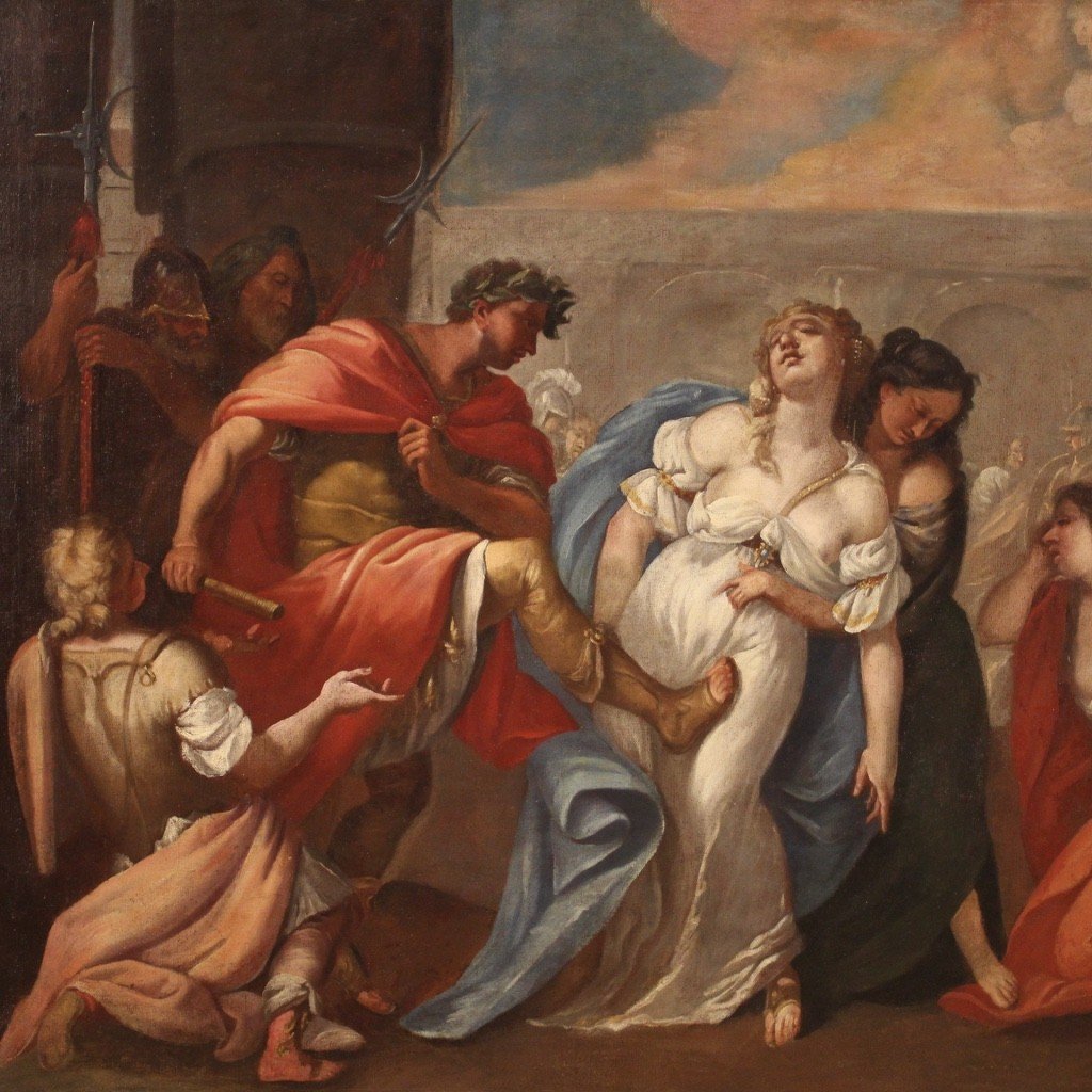 Antico dipinto La morte di Poppea del XVIII secolo-photo-1